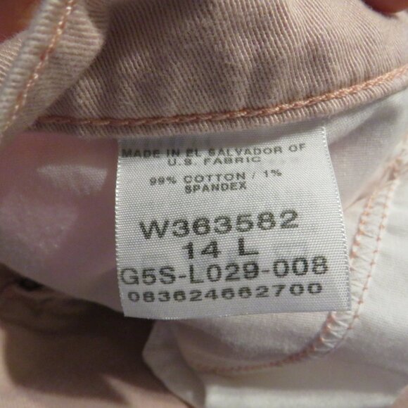 Vintage Riders by Lee Pink 98% cotton Straight Leg Jeans 14L | Comfort Stretch - Picture 3 of 7